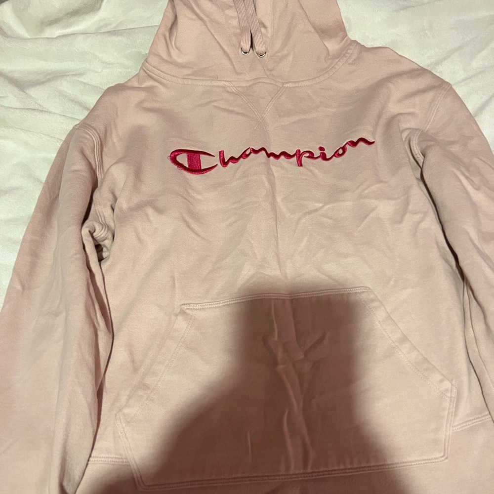 light pink champion hoodie